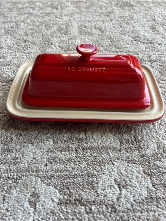 Le Creuset Other - Le Creuset Red Butter Dish with Cream Interior